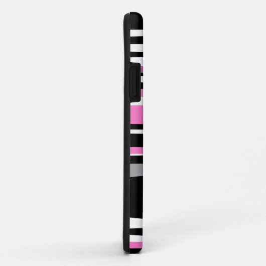 Rosa Schwarz und Weiß Case-Mate iPhone Hülle (Hinten/Rechts)