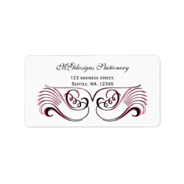 Rosa, schwarz und weiß Chic Adressbezeichnungen fü Adressaufkleber