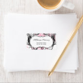 Rosa, Schwarz und Weiß Chic Adressetiketten (Insitu)