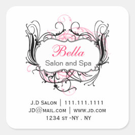 Rosa, schwarz und weiß Chic Business Aufkleber