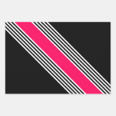 Rosa, Schwarz und Weiß Geschenkpapier Set (Vorderseite 3)