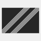 Rosa, Schwarz und Weiß Geschenkpapier Set (Vorderseite)