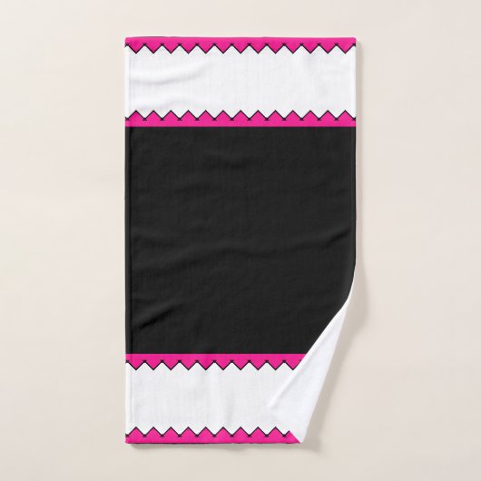 Rosa, Schwarz und Zebra-Set Badhandtuch Set (Handtuch)