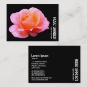 Rosa - Schwarz Visitenkarte (Vorne/Hinten)