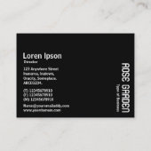 Rosa - Schwarz Visitenkarte (Rückseite)
