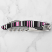 Rosa Schwarz/Weiß Abstrakt Kellnermesser (Rückseite)