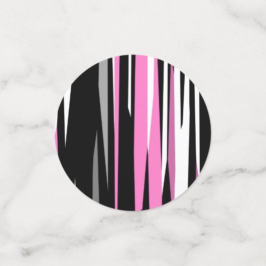 Rosa Schwarz/Weiß Abstrakt Konfetti (Klein Vorderseite)