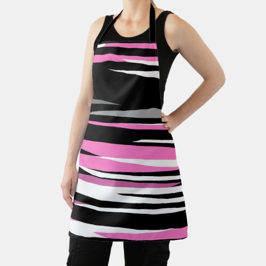 Rosa Schwarz/Weiß Abstrakt Schürze (InSitu)