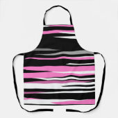 Rosa Schwarz/Weiß Abstrakt Schürze (Vorderseite)