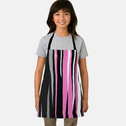 Rosa Schwarz/Weiß Abstrakt Schürze (Insitu)