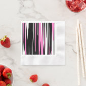 Rosa Schwarz/Weiß Abstrakt Serviette (Beispiel)