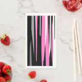 Rosa Schwarz/Weiß Abstrakt Serviette (Beispiel)