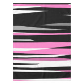 Rosa Schwarz/Weiß Abstrakt Tischdecke (Vorderseite)