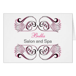 Rosa Schwarz & Weiß Chic Business Danke Karten