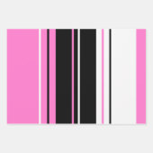 Rosa Schwarz-Weiß Geschenkpapier Set (Vorderseite 2)