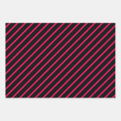 Rosa, Schwarz & Weiß Gestreift Geschenkpapier Set (Vorderseite)