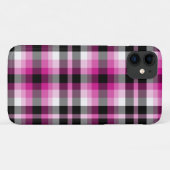 Rosa Schwarz-weiß Kariert Case-Mate iPhone Hülle (Rückseite (Horizontal))
