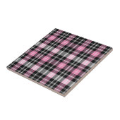 Rosa Schwarz-weiß Kariert Fliese (Seite)