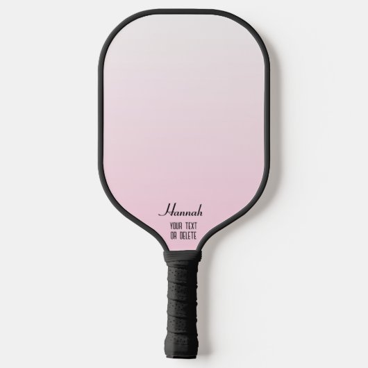 Rosa Schwarz/Weiß Kariert Personalisiert Pickleball Schläger (Rückseite)