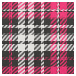 Rosa Schwarz Weiß Kariert Tartan  Stoff