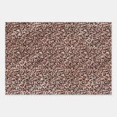 Rosa Schwarz-weiß Leopard Geschenkpapier Set (Vorderseite 3)