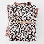 Rosa Schwarz-weiß Leopard Geschenkpapier Set (Beispiel)