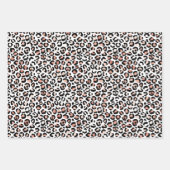 Rosa Schwarz-weiß Leopard Geschenkpapier Set (Vorderseite)