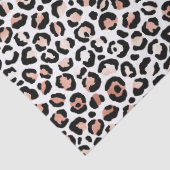 Rosa Schwarz-weiß Leopard Seidenpapier (Detail)