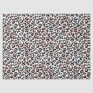 Rosa Schwarz-weiß Leopard Seidenpapier