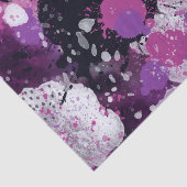 Rosa Schwarz-weiß Paint Spritzer Abstrakt Decoupag Seidenpapier (Ausschnitt)