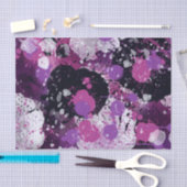 Rosa Schwarz-weiß Paint Spritzer Abstrakt Decoupag Seidenpapier (Handwerk)