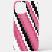 Rosa Schwarz-Weiß-Pixelart Case-Mate iPhone Hülle (Rückseite)