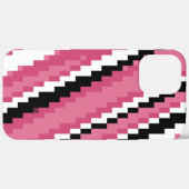 Rosa Schwarz-Weiß-Pixelart Case-Mate iPhone Hülle (Hinten (horizontal))