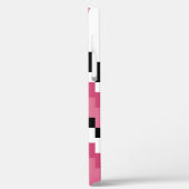 Rosa Schwarz-Weiß-Pixelart Case-Mate iPhone Hülle (Rückseite / Links)