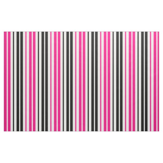 Rosa Schwarz Weiß Streifen Muster Design  Stoff (Fat Quarter (45,7 x 55,9 cm))