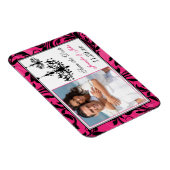 Rosa Schwarz-weiße Kronleuchter speichern das Datu Magnet (Rechte Seite)