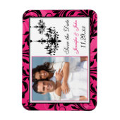 Rosa Schwarz-weiße Kronleuchter speichern das Datu Magnet (Vertikal)