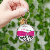 Rosa, Schwarz, Weiße Mutter des Groom-Schlüsselanh Schlüsselanhänger (Hand)