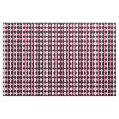 Rosa Schwarz-weiße Raute Diamantdesign Stoff (Yard (91,4 cm))