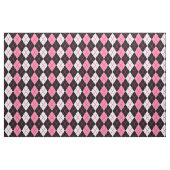 Rosa Schwarz-weiße Raute Diamantdesign Stoff (Fat Quarter (45,7 x 55,9 cm))