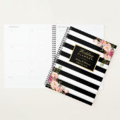 Rosa Schwarz-weiße Streifen Planer (Anzeige)