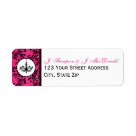 Rosa Schwarz-weißer Kronleuchter, Bildlauf-Adresse