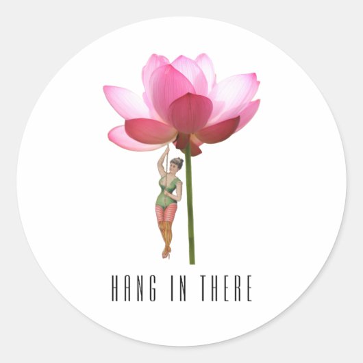 Rosa Schwarz-weißer, moderner Klassischer Rundaufk Runder Aufkleber (Vorderseite)