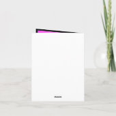 Rosa, schwarz, weißes Foto mit Blumen Danke Karte (Rückseite)