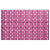 Rosa Schwarz-weißes Harlequin Square Form Textil Stoff (Yard (91,4 cm))