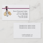 Rosa schwarze Backen-Visitenkarte Visitenkarte (Vorne/Hinten)