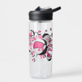 Rosa schwarze Basketbälle: Girls Sport Trinkflasche (Links)