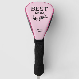 Rosa schwarze beste Mama von par Typografie indivi Golf Headcover