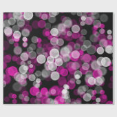 Rosa schwarze Blasen Bokeh-Effekt Geschenkpapier (Flach)