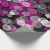 Rosa schwarze Blasen Bokeh-Effekt Geschenkpapier (Ecke)